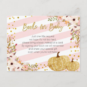Pink Gold Pumpkin Books for Baby Postkarte