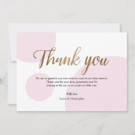 Pink Gold Punkt Baby Dusche Vielen Dank Einladung