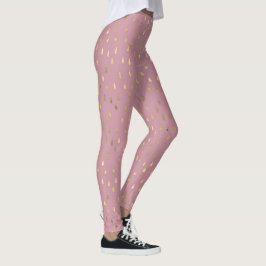 Pink Gold Raindrop Moderne moderne Yoga Leggings