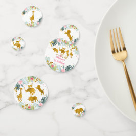 Pink Gold Safari Tierwelt Geburtstag Konfetti