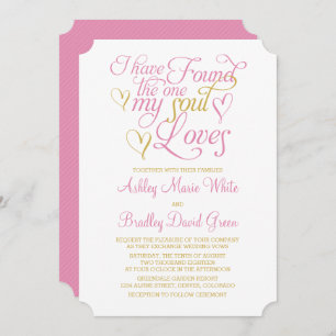 Pink Gold Soul Lieben Herzenslust Einladung