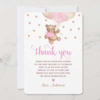 Pink Gold Teddy Bear Beary Much Baby Dusche