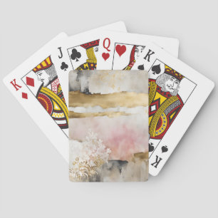 Pink Gold und Gray Wabi Sabi Spielkarten