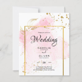 PINK GOLD WEDD Alkohol Tinte Abstrakt