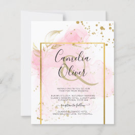 PINK GOLD WEDD Alkohol Tinte Abstrakt