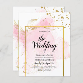PINK GOLD WEDD Alkohol Tinte Abstrakt