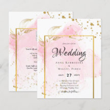 PINK GOLD WEDD Alkohol Tinte Abstrakt