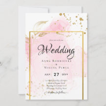 PINK GOLD WEDD Alkohol Tinte Abstrakt