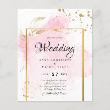 PINK GOLD WEDD Alkohol Tinte Abstrakt