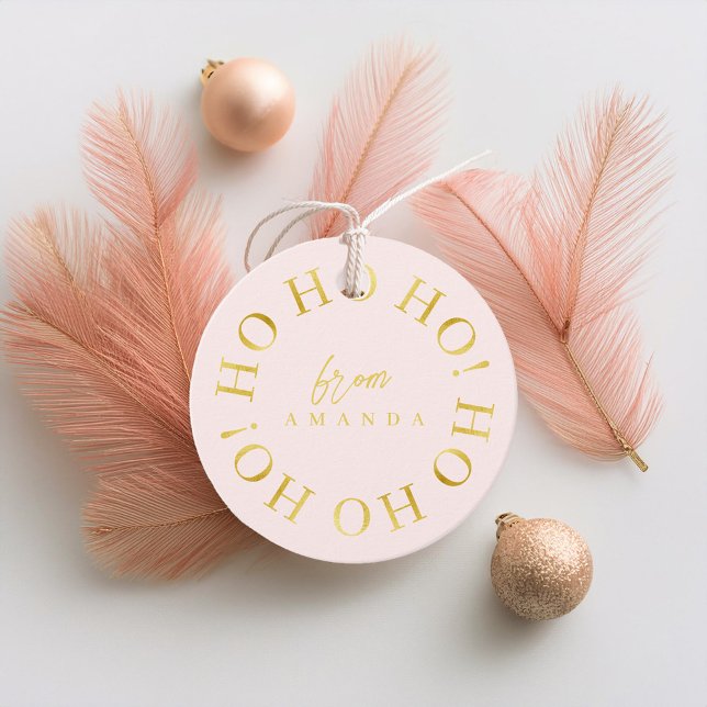 Pink Gold Weihnachten Ho Ho Ho ID1009 Geschenkanhänger (Von Creator hochgeladen)