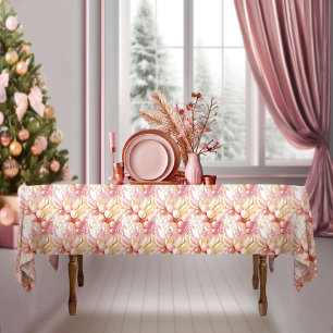 Pink Gold Weihnachten Merry Pattern#17 ID1009 Tischdecke