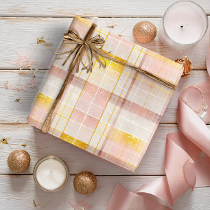 Pink Gold Weihnachtsmuster#7 ID1009 Geschenkpapier