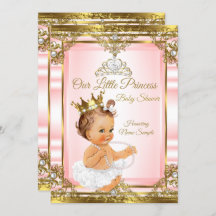 Pink Gold White Pearl Princess Baby Dusche Light