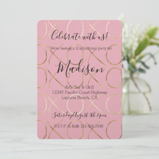 Pink Gold XOXO Einladung