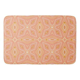 Pink Gold Zigzags Geometrisches Muster Badematte