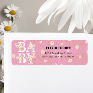 Pink Golden Daisy Glitzer Glow Baby Dusche
