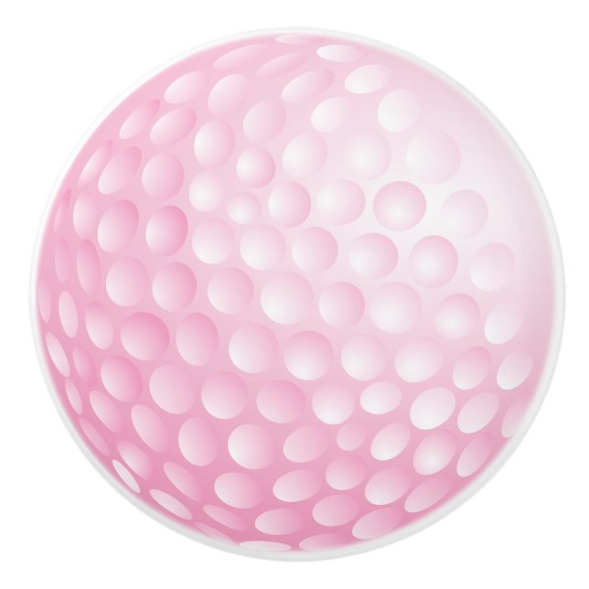 Pink Golf Ball Design Keramikknauf (Vorderseite)
