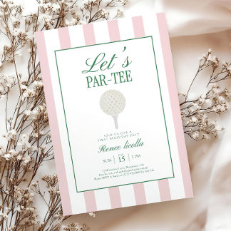 Pink Golf Birthday Invitation: Let's Par-Tee Girl  Einladung