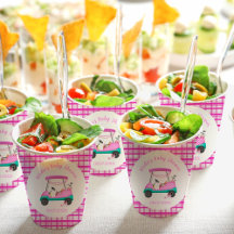 Pink Golf Cart Babyausstattung Babydusche