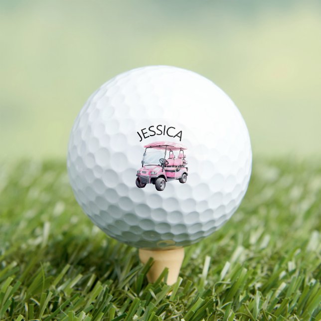 Pink Golf Cart with Name Golfball (Von Creator hochgeladen)