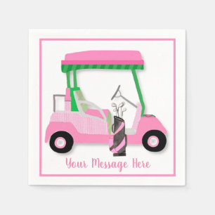Pink Golf Theme Party für Frauen Geburtstagsruhe Serviette