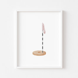 Pink-golfgelbes Poster