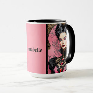 Pink Goth Lady Tasse