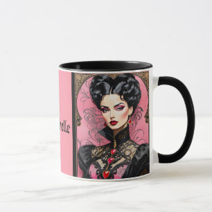 Pink Goth Lady Tasse