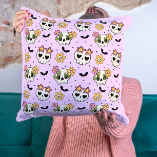 Pink Gothic Girly Halloween Kissen