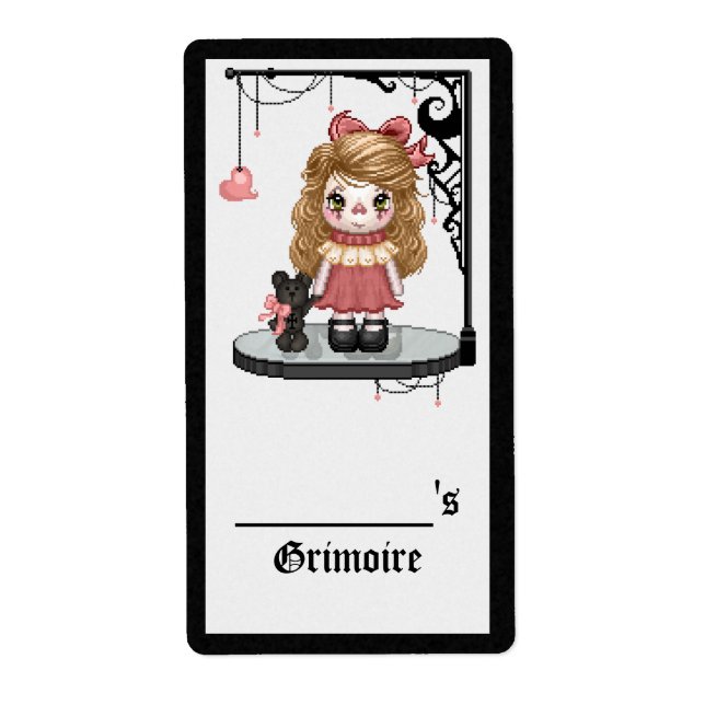 Pink Gothic Liebe Doll Pixel Art (Vorne)