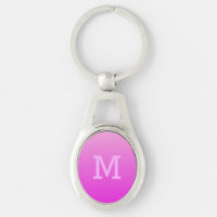 Pink Gradient benutzerdefinierte Monogramm-Schlüss
