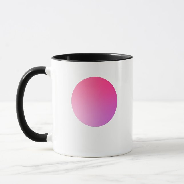 Pink Gradient Circle Vignette Abstract Design Tasse (Links)