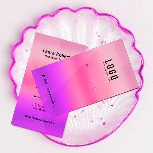 Pink Gradient Earring Display Card Eigener Schmuc Visitenkarte