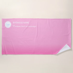 PINK GRADIENT FARBGESCHÄFT NAME, LOGO, TEXTGESCHEN STRANDTUCH