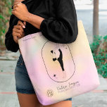 Pink Gradient Stern Yoga Lehrer Studio<br><div class="desc">Moderne gelbe und rosafarbene Farbvariante mit Sternen,  geometrischen Formen und Yoga Pose Silhouette Yoga Instruktor Studio Lehrer Tasche. Fügen Sie Ihr Logo hinzu.</div>