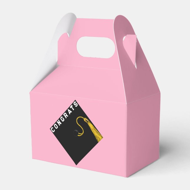 Pink Graduation Party Geschenkschachtel (Vorderseite)