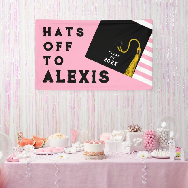 Pink Graduation Party Glückwunschs Banner (Party)