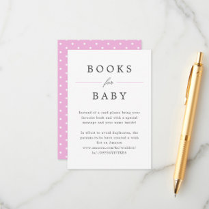 Pink Grand Millennium Books for Baby Request Begleitkarte