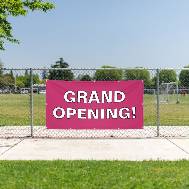 Pink Grand Opening! Banner (Insitu)