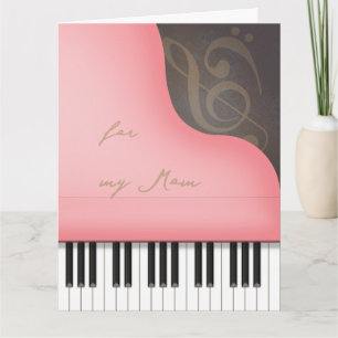 Pink Grand Piano Mama oder Oma Custom Large Karte