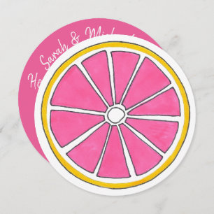 Pink Grapefruit Citrus Frucht Tropical Beach Brunc Einladung