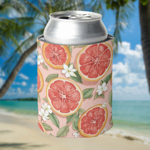 Pink Grapefruit Pop – Retro-Aquarell-Zitrus Dosenkühler