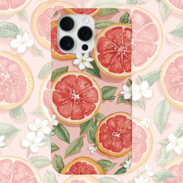 Pink Grapefruit Pop – Retro-Aquarell-Zitrus iPhone Hülle (Von Creator hochgeladen)