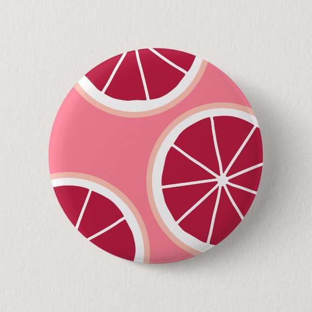 Pink Grapefruit Slice Button (Vorderseite)