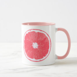 Pink Grapefruit Slice Digitales Gemälde Tasse