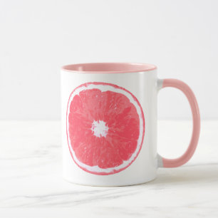 Pink Grapefruit Slice Digitales Gemälde Tasse