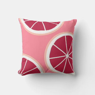 Pink Grapefruit Slice Kissen