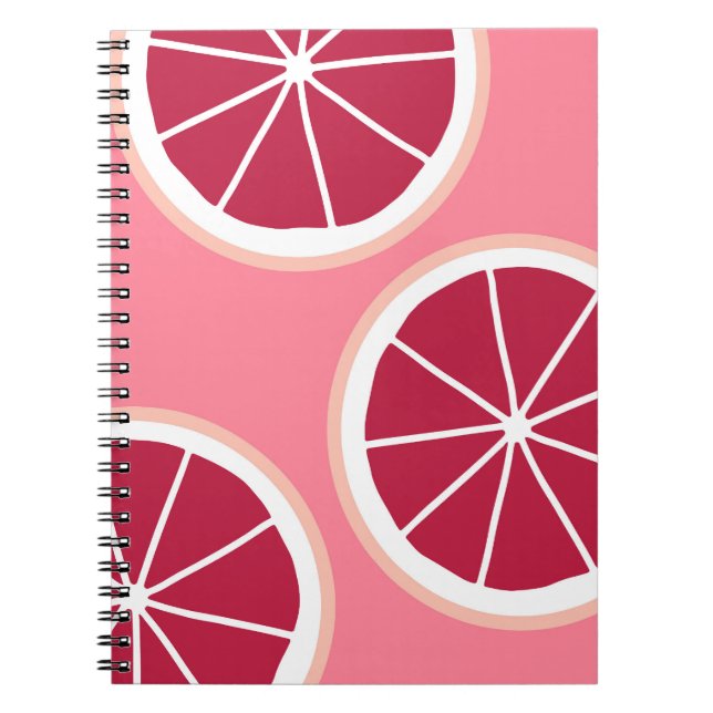Pink Grapefruit Slice Notizblock (Vorderseite)