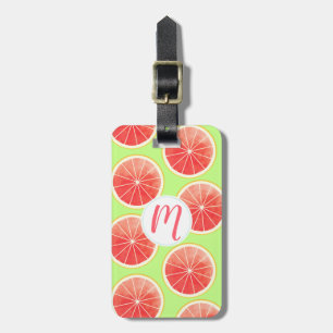Pink Grapefruit Slices Pattern Gepäckanhänger