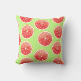 Pink Grapefruit Slices Pattern Kissen